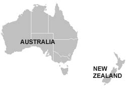 Australia and New Zealand Map Australia and New Zealand Map