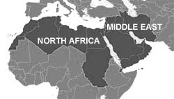 Middle East and North Africa Map Middle East and North Africa Map